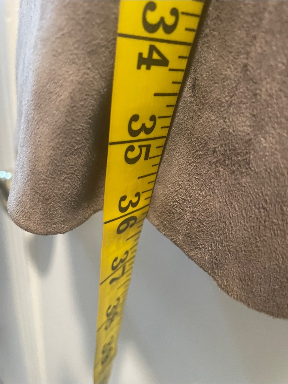 Armani Exchange Two-Tone Taupe a
Gray Goat & Lamb Leather Skater Lined Midi Dres - Picture 9 of 16